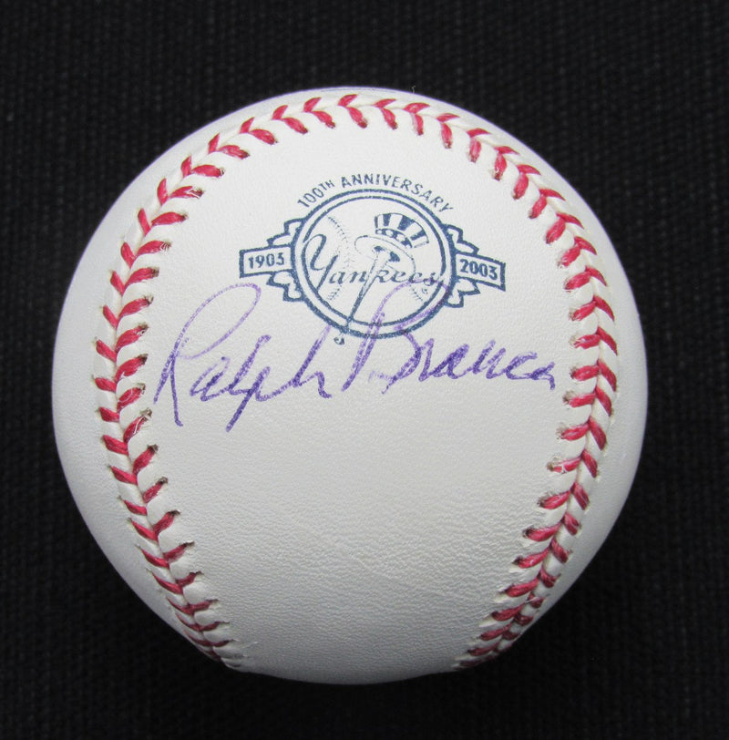 Ralph Branca Signed/Auto Yankees 100th OML Baseball JSA 186936