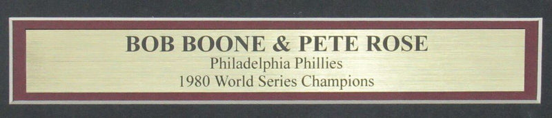 PETE ROSE / BOB BOONE  Phillies 1980 World Series Signed 16x20 Photo Framed JSA