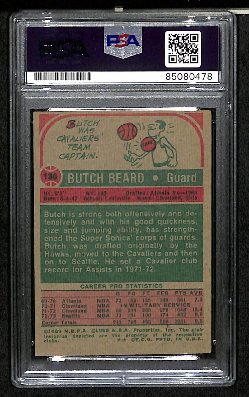 1973/74 TOPPS #136 Butch Beard Auto/Signed Card PSA/DNA 185447