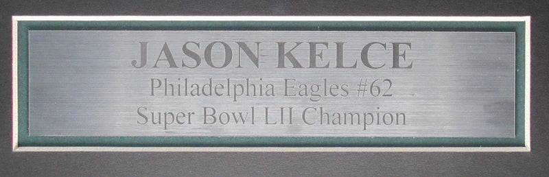 Jason Kelce Signed/Auto White Philadelphia Eagles Jersey Framed PSA/DNA 189796