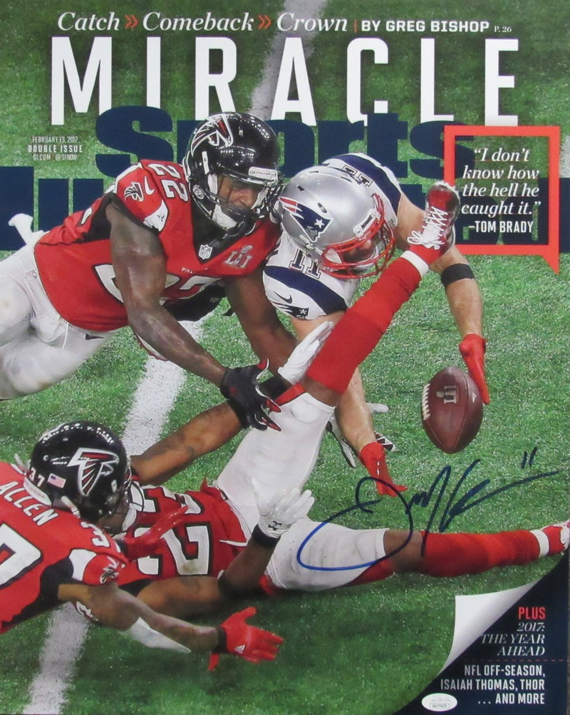 Julian Edelman Autographed  "The Catch" 16x20 Photo Patriots JSA 192107
