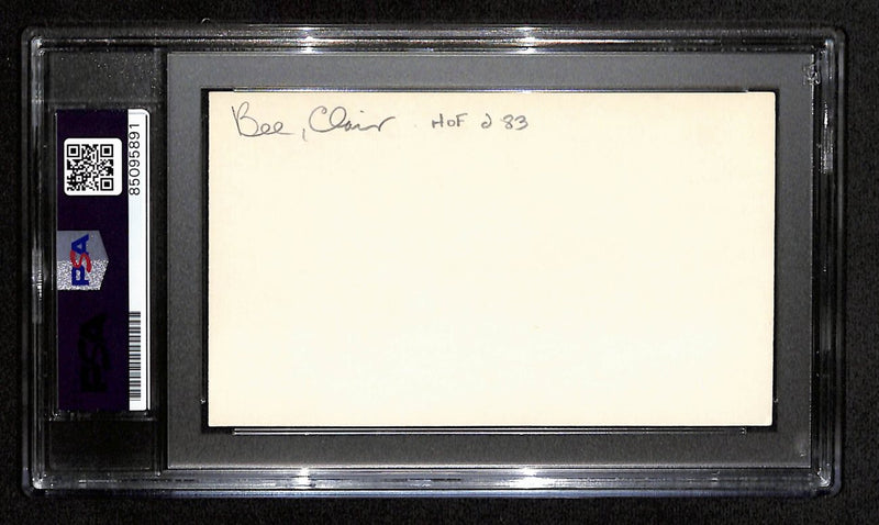 Clair Bee HOF Signed 3x5 Index Card Baltimore Bullets Coach PSA/DNA 185476