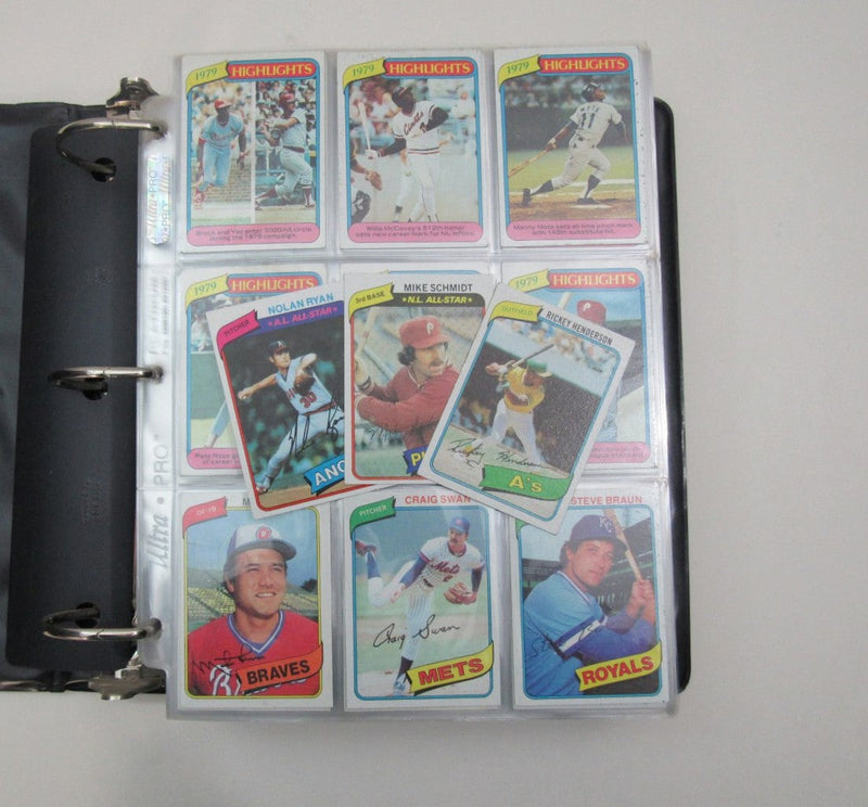 1980 Topps Complete Baseball Set (726) In Binder w/Pages Henderson Ryan 192003