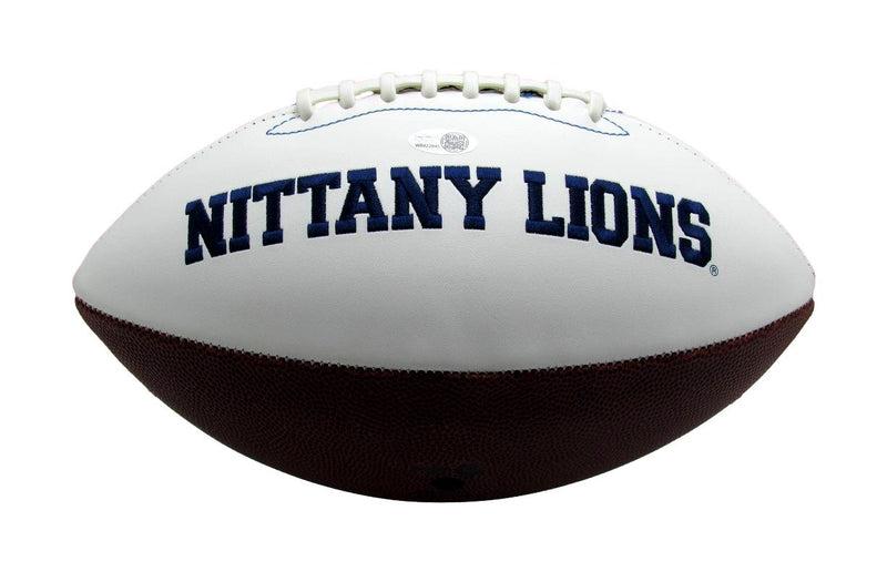 Tyler Warren Signed/Inscribed White Penn State Logo Football JSA 193104