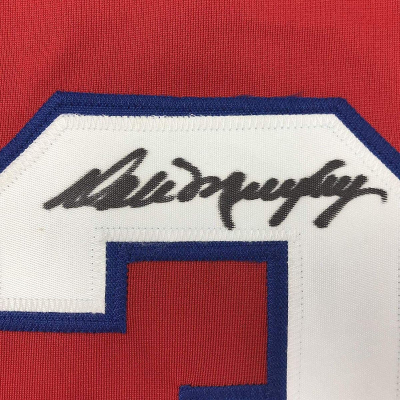 Autographed/Signed Dale Murphy Atlanta Red Baseball Jersey JSA COA