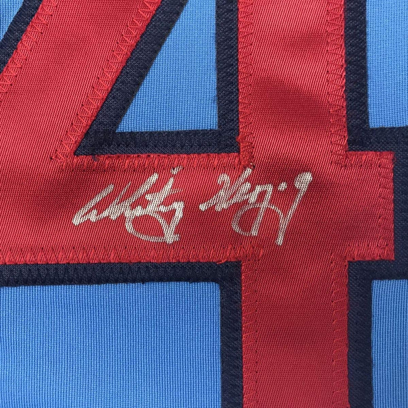 Autographed/Signed Whitey Herzog St. Louis Blue Baseball Jersey JSA COA