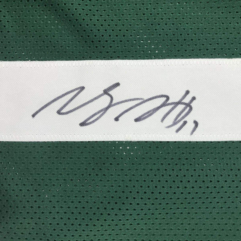 Autographed/Signed Davante Adams Green Bay Green Football Jersey JSA COA