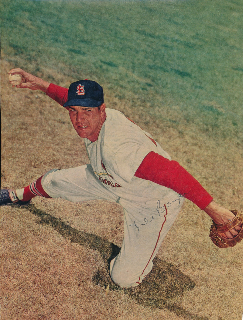Ken Boyer Autographed 8x10  Magazine Photo St. Louis Cardinals BAS 175702