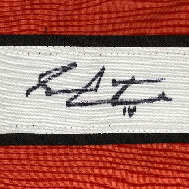 Framed Autographed/Signed Sean Couturier 35x39 Philadelphia Orange Hockey Jersey JSA COA