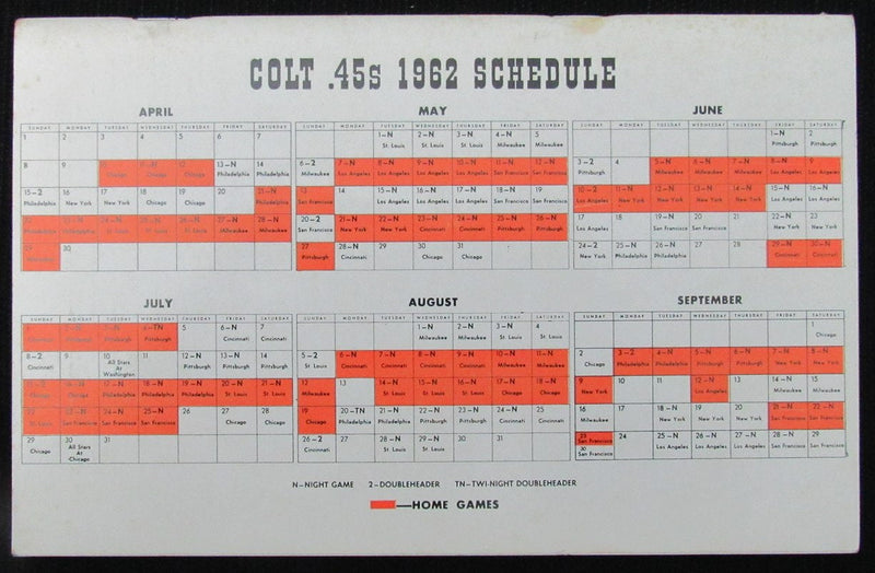 1962 Houston Colt .45s Media/Press Guide 1st Season 188795