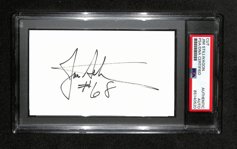 Jim Stillwagon Autographed 3x5 Cut Card PSA/DNA 186566