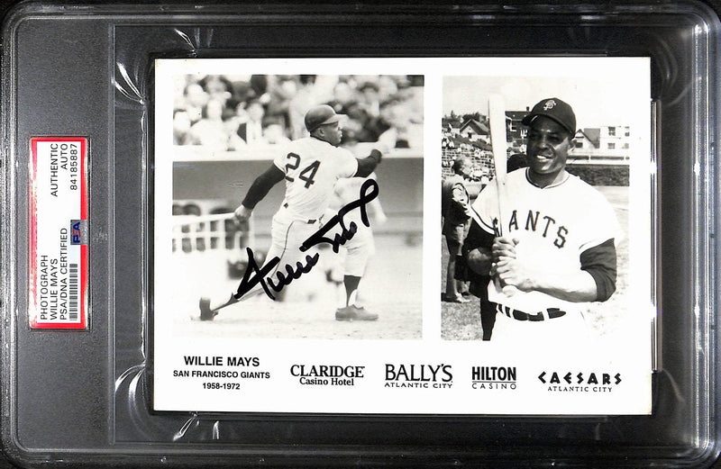 Willie Mays HOF Signed/Autographed 5x7 Promo Photo Giants PSA/DNA 193447