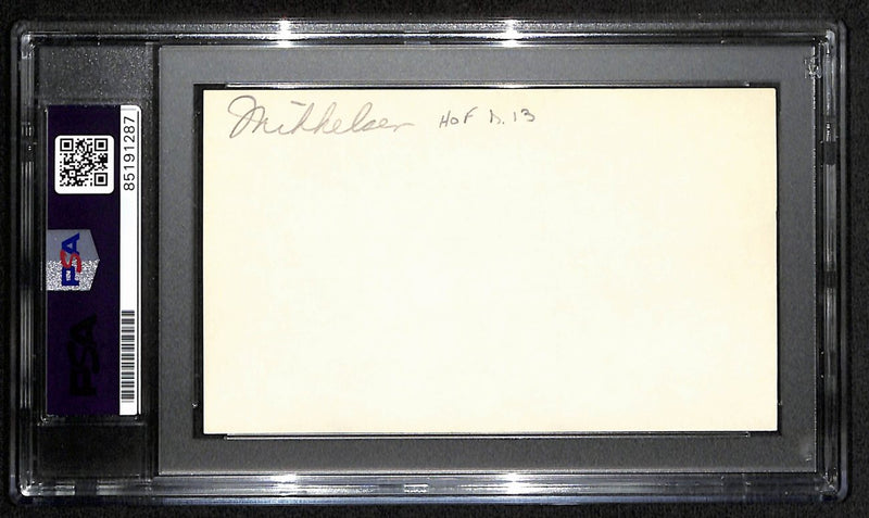 Vern Mikkelsen HOF Signed/Auto 3x5 Index Card Minneapolis Lakers PSA/DNA 188572