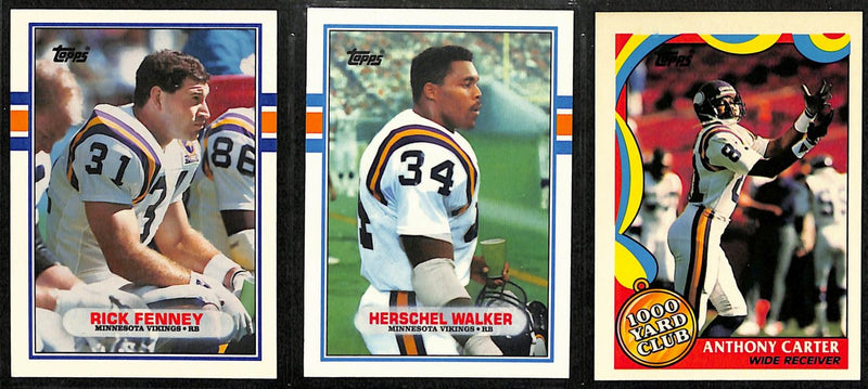 1989 TOPPS Football Minnesota Vikings  Complete Team Set 16/16 Cards 189279