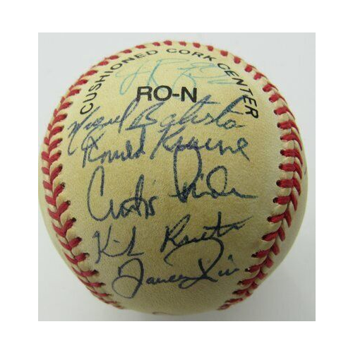 Montreal Expos Team Signed ONL Baseball inc. Torborg, Floyd, Pride PASS 158921