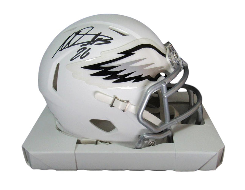 Miles Sanders Signed/Autographed Eagles White Mini Helmet JSA 149255