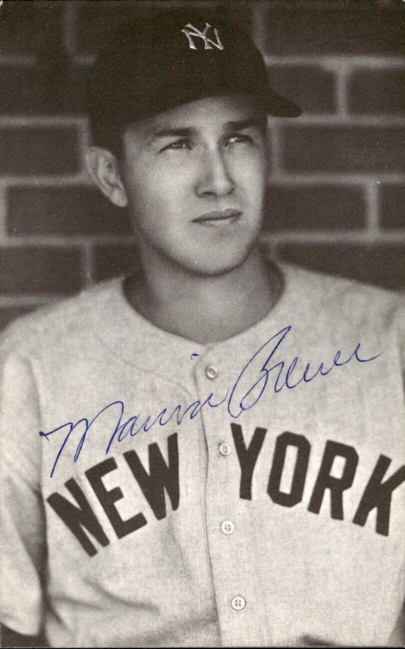 Marv Brevee New York Yankees d. 1991 Signed/Auto 3x5  Photo 177981