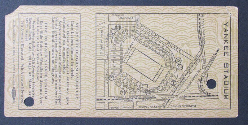 1930 U.S. Military Academy vs. Illinois Proof Ticket 11/8/30 Yankee Stadium