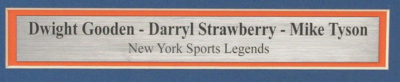 Gooden/Darryl Strawberry/Mike Tyson Signed  16x20 Photo Mets Framed JSA 180512