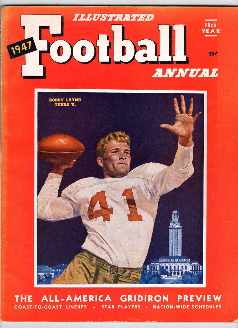 1947 Illustrated Football Annual Magazine Bobby Layne Texas 130620