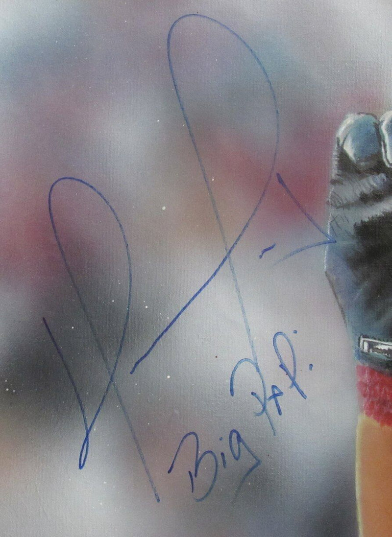 David Ortiz HOF Autographed 37x25 Canvas Boston Red Sox PSA/DNA 178314