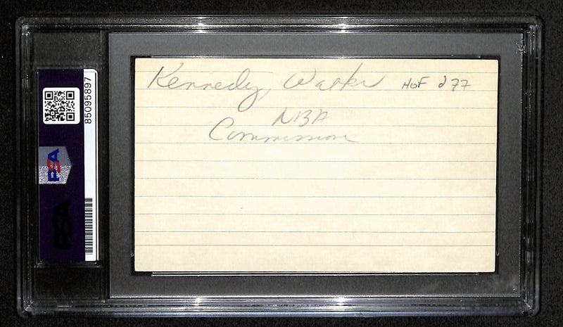 Walter Kennedy HOF Signed 3x5 Index Card NBA Commissioner PSA/DNA 185473