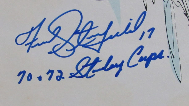 Fred Stanfield Signed/Inscribed 1971 Boston Sunday Globe 14x22 Premium 186155