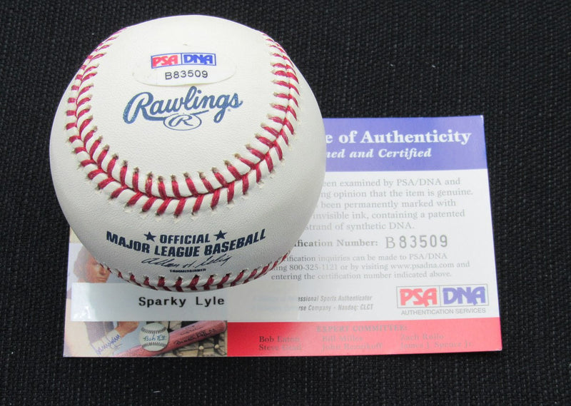 Sparky Lyle Signed/Auto Yankees 100th OML Baseball PSA/DNA 186992