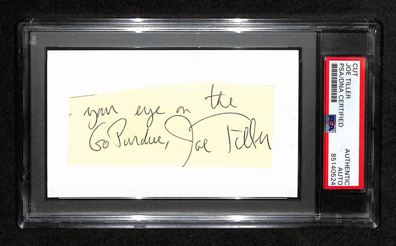 Joe Tiller  Autographed 3x5 Cut Card PSA/DNA 186562