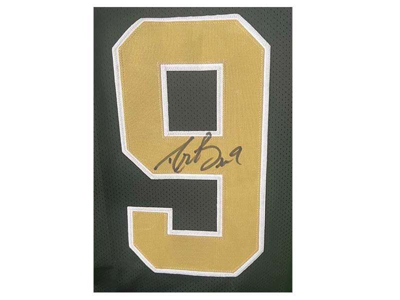 Drew Brees Autographed Black Custom Football Jersey JSA – Golden