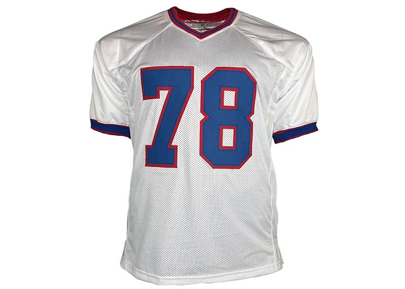 Bruce Smith Autographed Buffalo White Football Jersey Beckett