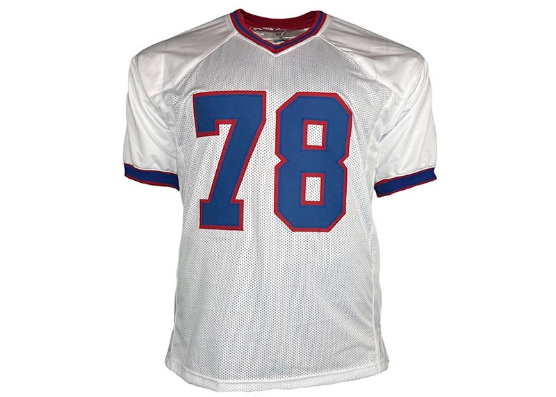 Bruce Smith Autographed Custom White Football Jersey Beckett