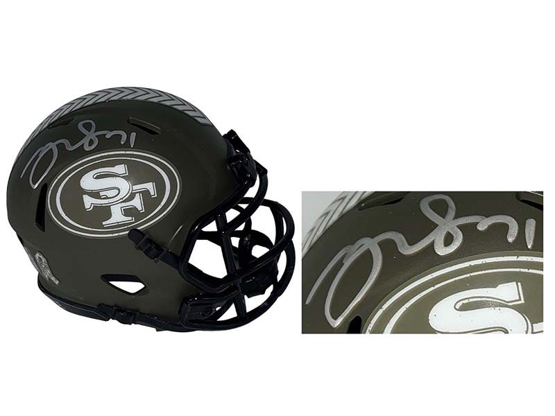 Trent Williams Autographed San Francisco 49ers Salute To Service Mini Helmet JSA