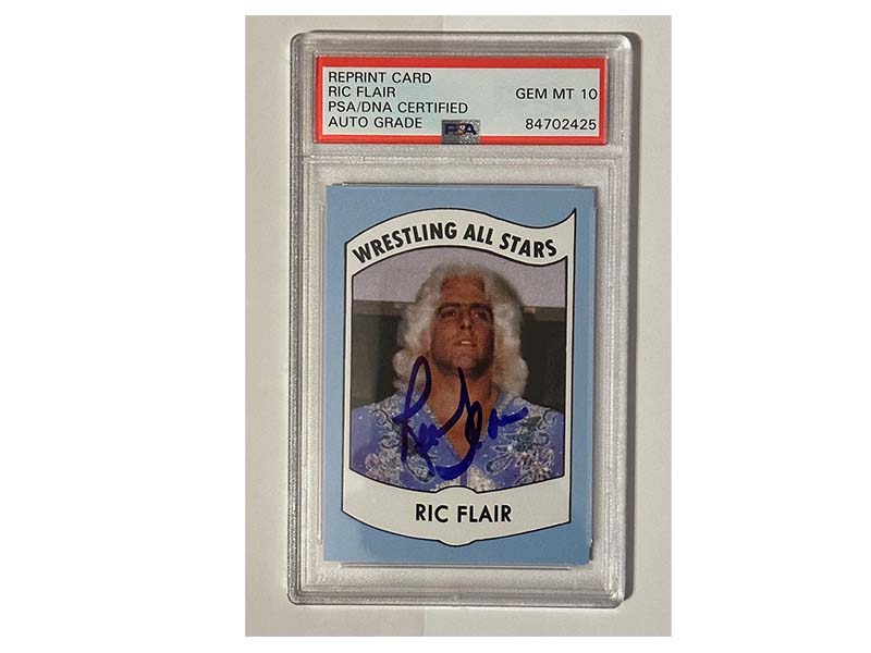 Ric Flair signed Wrestling All Stars #27 Reprint Card PSA GEM MINT 10 Authentic