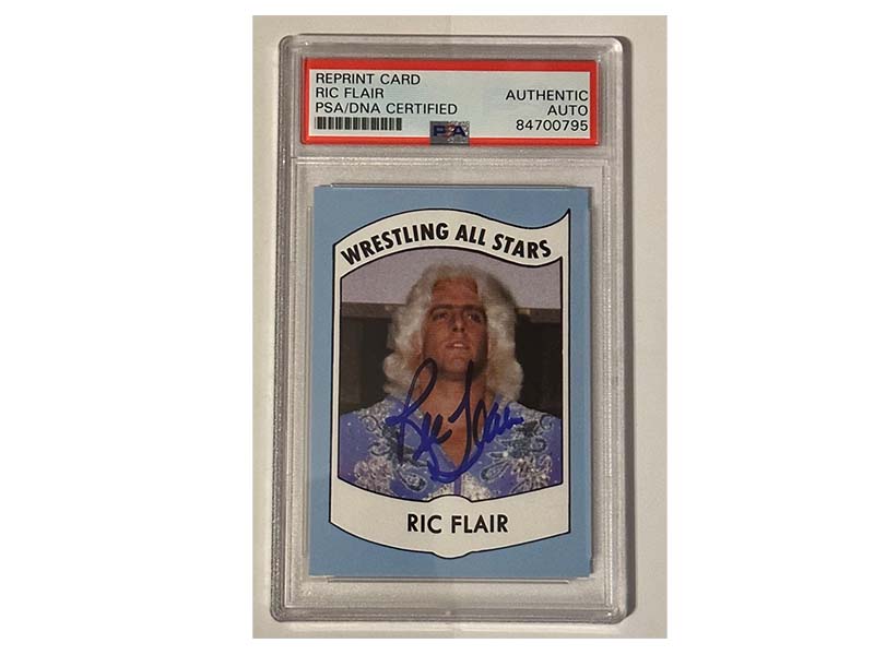 Ric Flair Signed Wrestling All Stars #27 Reprint Card PSA