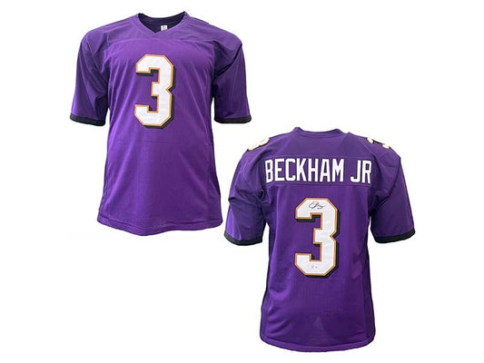 Odell Beckham Jr Autographed Brown Pro Style Jersey- JSA