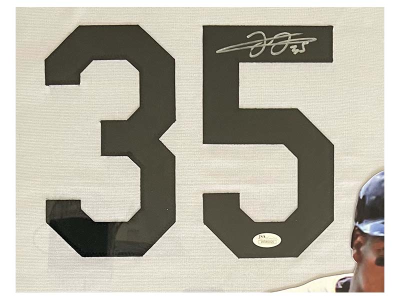 Frank Thomas Autographed 40x27 Framed Baseball Jersey JSA