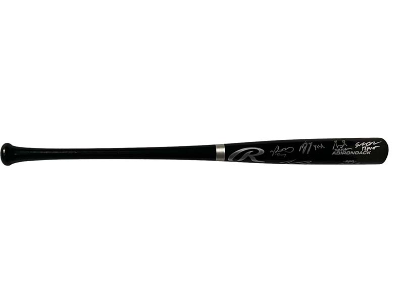 The Sandlot Cast Autographed Rawlings Black Bat (Beckett)