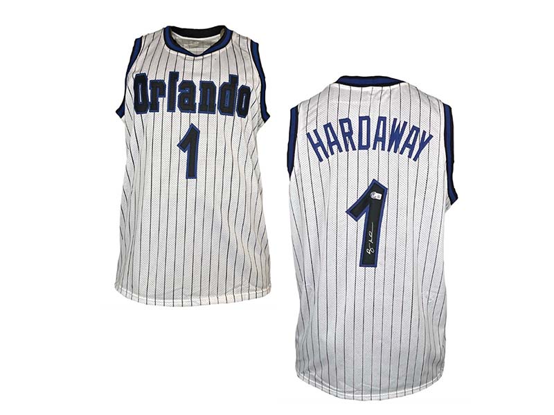 Penny Hardaway Autographed Orlando White Pinstripe Basketball Jersey Beckett