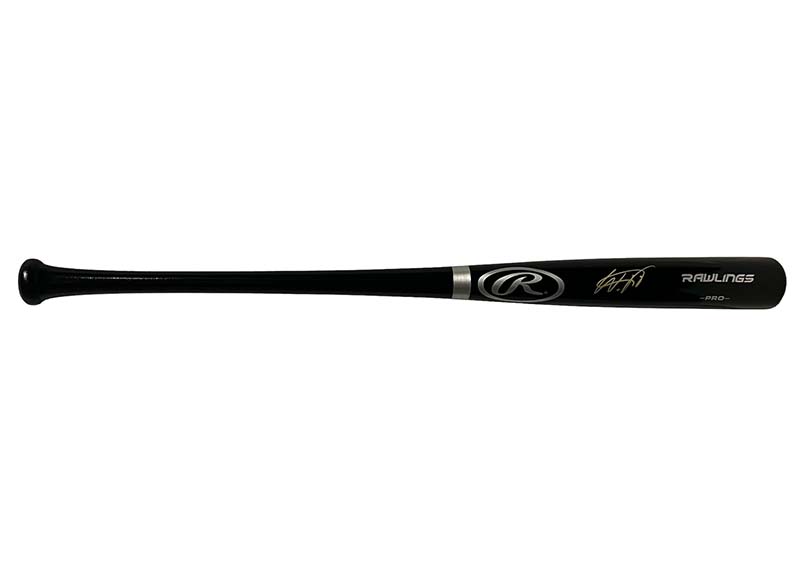 Wander Franco Autographed Signed Rawlings Black Baseball Bat JSA