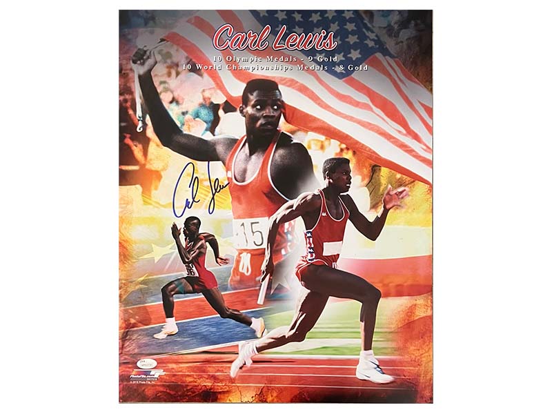 Carl Lewis Autographed 16x20 Olympic Collage Photo (JSA)