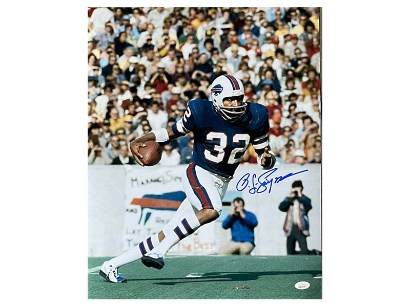 O.J. (OJ) Simpson Autographed Buffalo Bills vs 16x20 Photo JSA