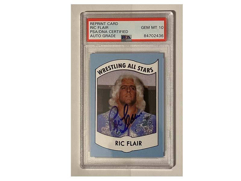 Ric Flair signed Wrestling All Stars #27 Reprint Card PSA GEM MINT 10 Authentic