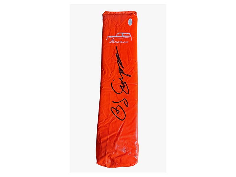 OJ Simpson Autographed Ford Bronco Football Pylon