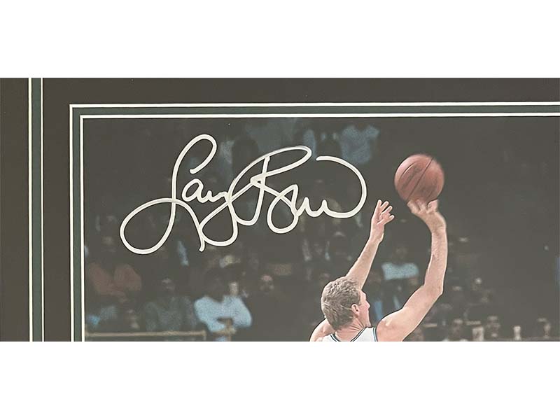 Larry Bird Autographed Boston Celtics 16x20 Frame Photo With Michael Jordan JSA