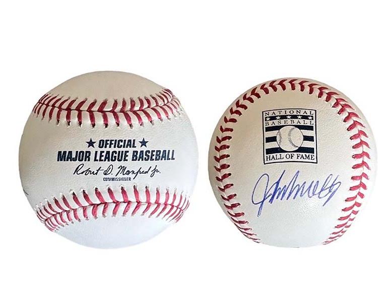 John Smoltz Autographed Official Major League HOF Logo Baseball (Beckett)