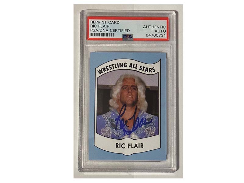 Ric Flair Signed Wrestling All Stars #27 Reprint Card PSA