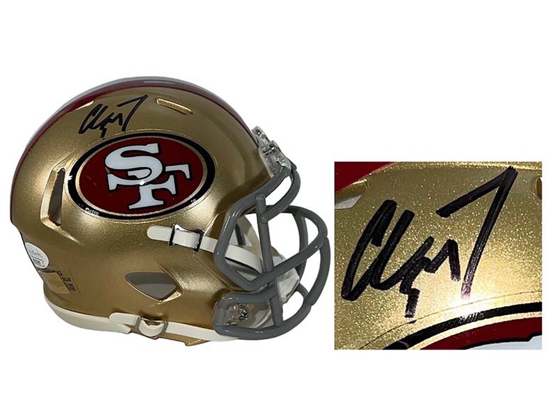 Christian Mccaffrey Autographed San Francisco 49Ers Speed Mini Helmet JSA