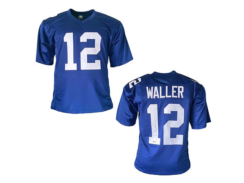 Darren Waller Autographed Pro Style Blue Football Jersey JSA