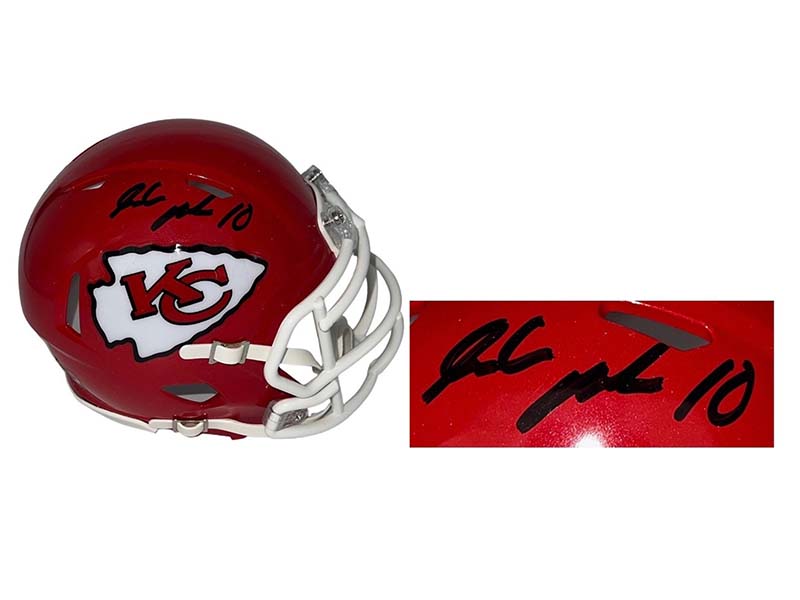 Isiah Pacheco Autographed Kansas City Speed Mini Football Helmet JSA